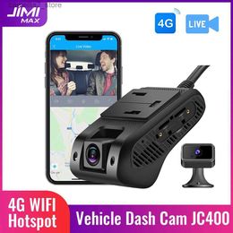 auto dvr JIMIMAX JC400 Dashcam voor en achter 4G WIFI Hotspot Binnencamera Live Stream Video GPS Tracking Voertuig APP PC Dual Car Record Q231115