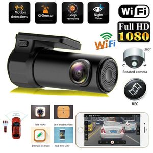 Voiture DVR Mini caméra peut tourner 360 FHD 1080P caméra vidéo de voiture pour conduire l'enregistrement voiture DVR détecteur tableau de bord caméra WiFi