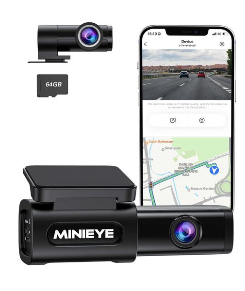 Voiture dvr MINIEYE C2 4K Caméras de tableau de bord 170 ° Caméra avant arrière grand angle avec ADAS GPS WDR Vision nocturne Moniteur de stationnement TimeLapseHKD230701