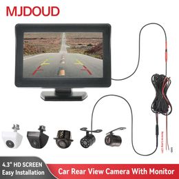 Auto dvr MJDOUD Achteruitrijcamera met Monitor 43 "TFT Lcd-scherm Omkeren Parking Camera voor Voertuig Eenvoudige InstallatieHKD230701