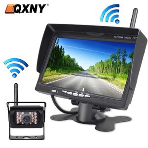 Auto dvr Nachtzicht Draadloze Achteruitrijcamera 7In Monitor Scherm Voor Truck Bus RV Trailer Graafmachine Reverse Afbeelding 12V24V DisplayHKD230701