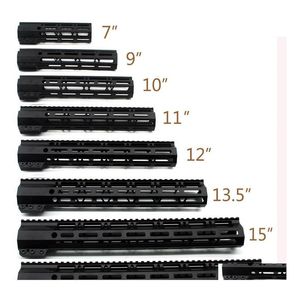 Auto DVR Anderen Tactische accessoires 7910111213 51517 inch MLOK klemstijl Handguard Rail Picatinny Mount System Black Drop Delive230G