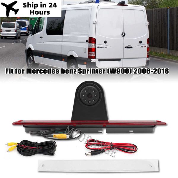 Cámara de visión trasera de marcha atrás dvr para coche, luz de freno para Mercedes Benz Sprinter W906 para VW Crafter con IR LED, visión nocturna de estacionamientoHKD230701