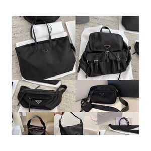 Voiture DVR Sacs à bandoulière Mode Shoderbagsfashion Shoderbagswomen Nylon Triangle P Noir Shoder Sac à bandoulière Grande capacité Zipper Sac à dos S Dhzwl