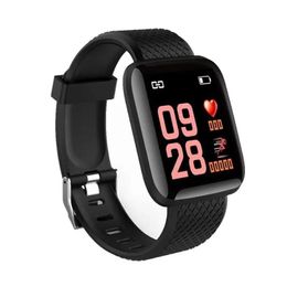 Coche Dvr Relojes inteligentes D13 Banda de reloj 116 Plus Pulsera impermeable Rastreador de frecuencia cardíaca Pulsera Presión arterial Deporte Smartwatch Drop De Dhuhr