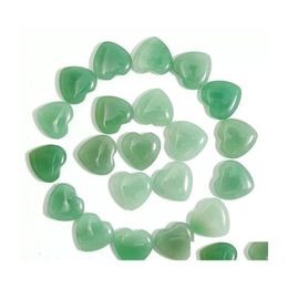 Auto DVR Stone 20mm Small Green Aventurine Natural Heart Polijste Healing Love Hearts Crystal Crafts For Home Decor Drop Delivery Sieraden Dhidd