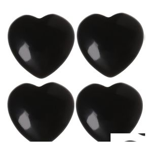 Auto DVR Stone hartvormige natuurlijke zwarte kwarts edelsteen kristal genezing chakra reiki ambachtelijk speelgoed 20x6 mm drop levering sieraden dhd47