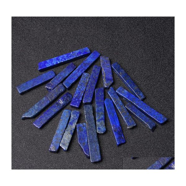 coche dvr Piedra Natural Lapis Lazi Cuarzo Stick Point Beads Top Perforado Azul Suelto Colgante Para Fabricación de Joyas Alrededor de 2 Mm Agujero Entrega de Gota Dh1P8