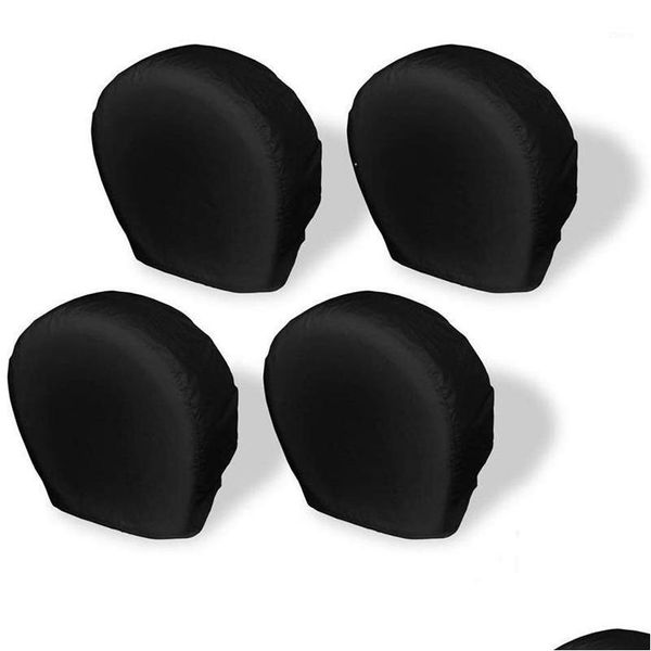 Car Dvr Tire Covers Ers 4 Pack Vinyl Wheel Protector para camión Suv Trailer Camper Rv Fit Diámetros Black1 Drop Delivery Mobiles Motorc Dh5G0