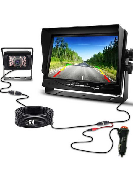 Voiture dvr camion vue caméra haute définition 7 pouces moniteur LCD numérique affichage DVD idéal pour RV véhicule Bus Parking AssistanceHKD230701