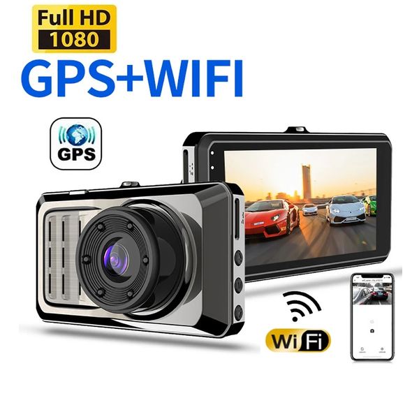 Voiture DVR WiFi Full HD 1080P Dash Cam caméra de recul miroir enregistreur vidéo Vision nocturne Dashcam GPS moniteur de stationnement boîte noire