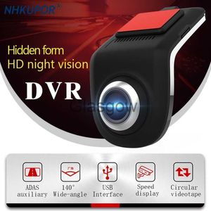 DVR de voiture 1080P HD Voiture DVR Enregistreur vidéo USB Caméra de voiture à vision nocturne cachée Grand angle Dash Cam GSensor ADAS Drive Dashcam x0804 x0804
