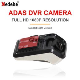 Auto DVR's 1080P HD USB ADAS Dash Camera Auto DVR Voor Android Radio Videorecorder Loopopname voor en achter Dashcam Nachtzicht x0804 x0804
