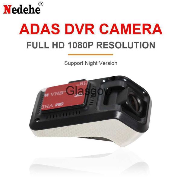 DVR de voiture 1080P HD USB ADAS Caméra de tableau de bord DVR de voiture pour Android Radio Enregistreur vidéo Enregistrement en boucle avant et arrière Dashcam Night Vision x0804 x0804