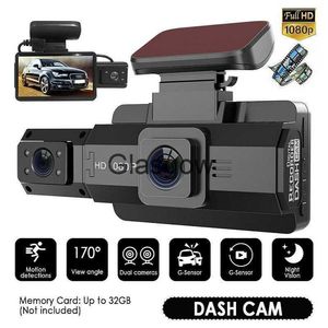 DVR de voiture 3 pouces Dash Cam HD 1080P Caméra DVR de voiture à double objectif 170 Enregistreurs vidéo à vision nocturne grand angle Enregistrement en boucle Caméra de voitureGSensor x0804 x0804