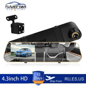 DVR de voiture 43 pouces HD 1080P voiture Dvr caméra rétroviseur dash cam enregistreur vidéo numérique double lentille système de stationnement écran x0804 x0804