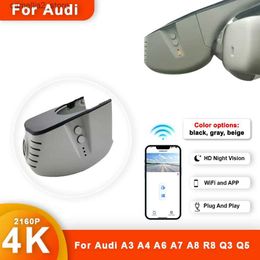 Auto DVR's 4K Auto Dash Cam Voor Audi A3 A4 A6 A7 A8 Q3 Q5 Q7 R8 2004-2020 Auto Camera Video Recorder Dashcam WIFI Auto Dvr Opnameapparaten Q231115