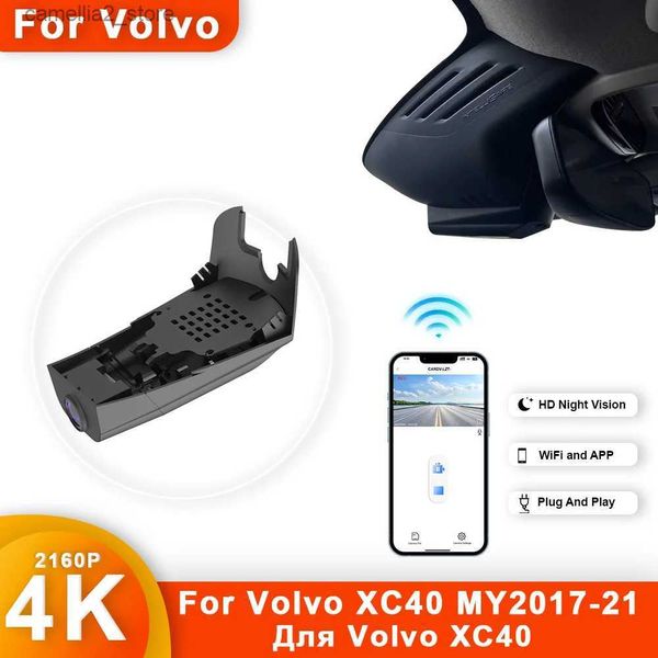 DVR de voiture 4K HD 2160P nouveau Plug and Play WIFi voiture DVR enregistreur vidéo double lentille Dash Cam pour Volvo XC40 2017-21 DashCam appareils accessoires Q231115