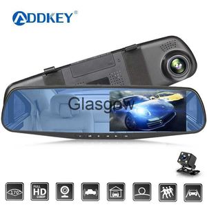 DVR de voiture ADDKEY 45 pouces Dvr de voiture Enregistreur vidéo Dash Cam Full HD 1080P Mirror Cam Car Dvr Caméra enregistrement en boucle suivi de mouvement x0804 x0804