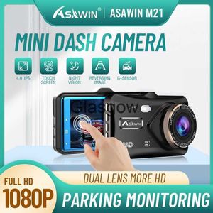 DVR de voiture Asawin 4 en IPS caméra de voiture à écran tactile pour voiture DVR 1080P avant et arrière double lentille Dashcam Vision nocturne x0804 x0804