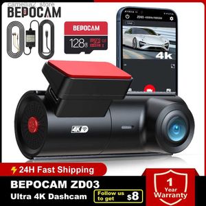 Auto DVRS Bepocam ZD03 CAR DVR WIFI UHD DASH CAM 4K VOOR AUTOVERSCHULF CAMERAS VIDEO RECORDERS 2160P DASHCAM 24 uur Parkeermonitor Q231115