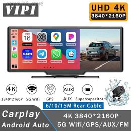 DVR para automóvil DVR para automóvil 10.26 pulgadas Dash Cam 4K 2160P Carplay Android Auto Video Drive Recorder Stream Dashcam Truck Car Camera 5G Wifi GPS AUX Q231115