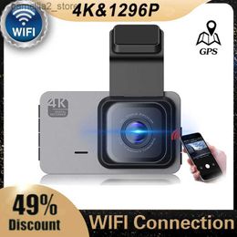 Auto DVR's Auto DVR 3.0 "IPS Dashcam 4K Wifi GPS Dual Lens Dash Cam Voertuigcamera Videorecorder 24H Parkeermonitor Registrator Camcorder Q231115