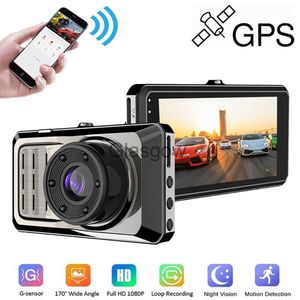 Auto DVR's Auto DVR WiFi Dash Cam Full HD 1080P Achteruitrijcamera Videorecorder Black Box Nachtzicht Auto Dashcam GPS Parkeermonitor x0804 x0804