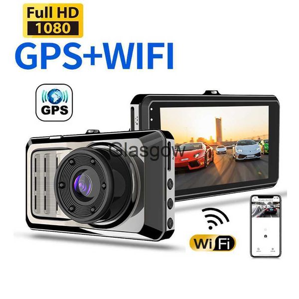 DVR de voiture DVR de voiture WiFi Full HD 1080P Dash Cam Caméra de recul Miroir Enregistreur vidéo Vision nocturne Dashcam GPS Moniteur de stationnement Black Box x0804 x0804