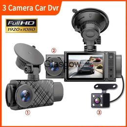 Enregistreur vidéo de voiture DVR de voiture 3 voies Dash Cam 3 lentilles voiture DVR DashCam enregistreur vidéo 3 canaux boîte noire à trois voies x0804 x0804