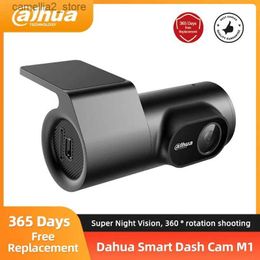 DVR de voiture Dahua M1 Dashcam 1080P Enregistreur WiFi Crash Latch Vision nocturne 360 Objectif rotatif Commande vocale G-Sensor pour voiture DVR Dash Camera Q231115
