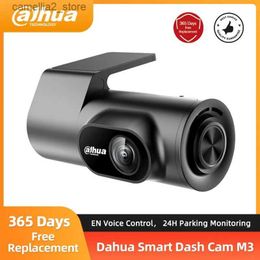 Auto DVR's Dahua M3 Dashcam 1440P WiFi Recorder Crash Klink Nachtzicht 360 Roterende Lens Spraakbesturing Loop Recording Voor Auto DVR Camera Q231115