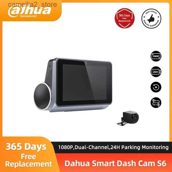 DVR de voiture Dahua S6 Dashcam 1080P WiFi écran tactile avant et arrière enregistreur à double objectif enregistrement en boucle de commande vocale pour voiture DVR Dash caméra Q231115