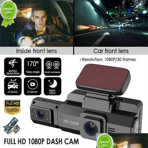 Car Dvrs Nuevo 3 pulgadas Dash Cam HD 1080P Cámara DVR para automóvil 170 Grabadoras de video de visión nocturna de gran angular Modo de grabación en bucle con sensor G Drop Dhdi0