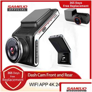 Auto Dvr Nieuwe Dash Cam Voor- en Achterkant Sameuo U Qhdp Dashcam Video Recorder Wifi Auto Dvr Met Nachtzicht camera J220601 Drop Delivery Dhm3Y