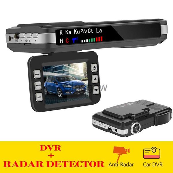 Détecteur de radar DVR de voiture DVR de voiture 2 en 1 Dash Cam Enregistreur vidéo de véhicule Full HD 1080P Détecteur de radar de débit de voiture Langue russe x0804 x0804