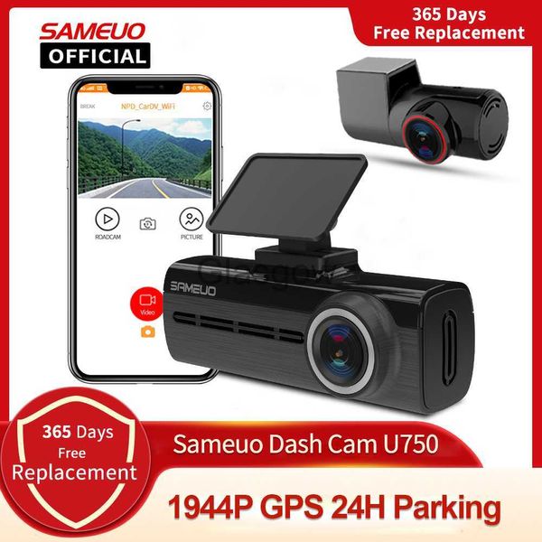 DVR de voiture Sameuo U750 Dash Cam Dvr de voiture 4K Vue arrière GPS WIFI APP Enregistreur vidéo Inverse 24H Parking Monitor Dashcam Auto Car Camera Dvr x0804 x0804
