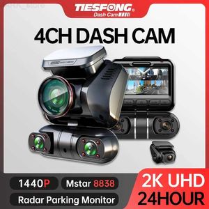 Auto DVRS Tiesfong M10Max 2K 1440p Dash Cam voor CAR DVR 4CH 360 CAMERA 24H Parkeermonitor GPS Night Vision Auto Video Recorder 256GMAXL2312.14