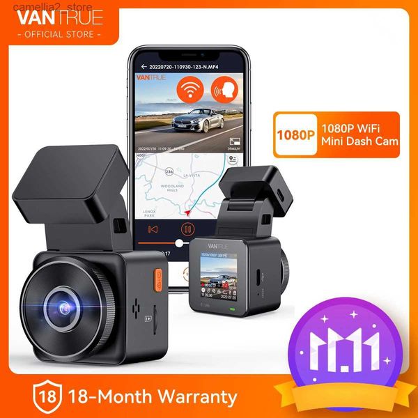 DVR de voiture Vantrue E1 Lite Dashcam 1080P Mini DVR de voiture avec application gratuite GPS Commande vocale Mode de stationnement 24 heures Enregistrement vidéo Vision nocturne Q231115