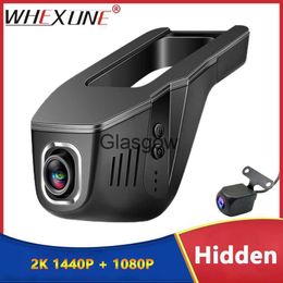 DVR de voiture WIFI Dashcam Enregistreur vidéo numérique caché 2K HD 1440P Enregistreur DVR de voiture Caméscope à double objectif Novatek 96675 Caméra de surveillance x0804 x0804
