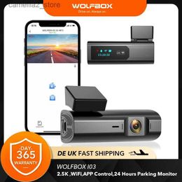 Auto DVR's WOLFBOX 2.5K Dash Cam WiFi Auto DVR I03 Autocamera Voor 24 uur Parkeerbewaking Dashcam met lusopname Nachtzichtrecorder Q231115
