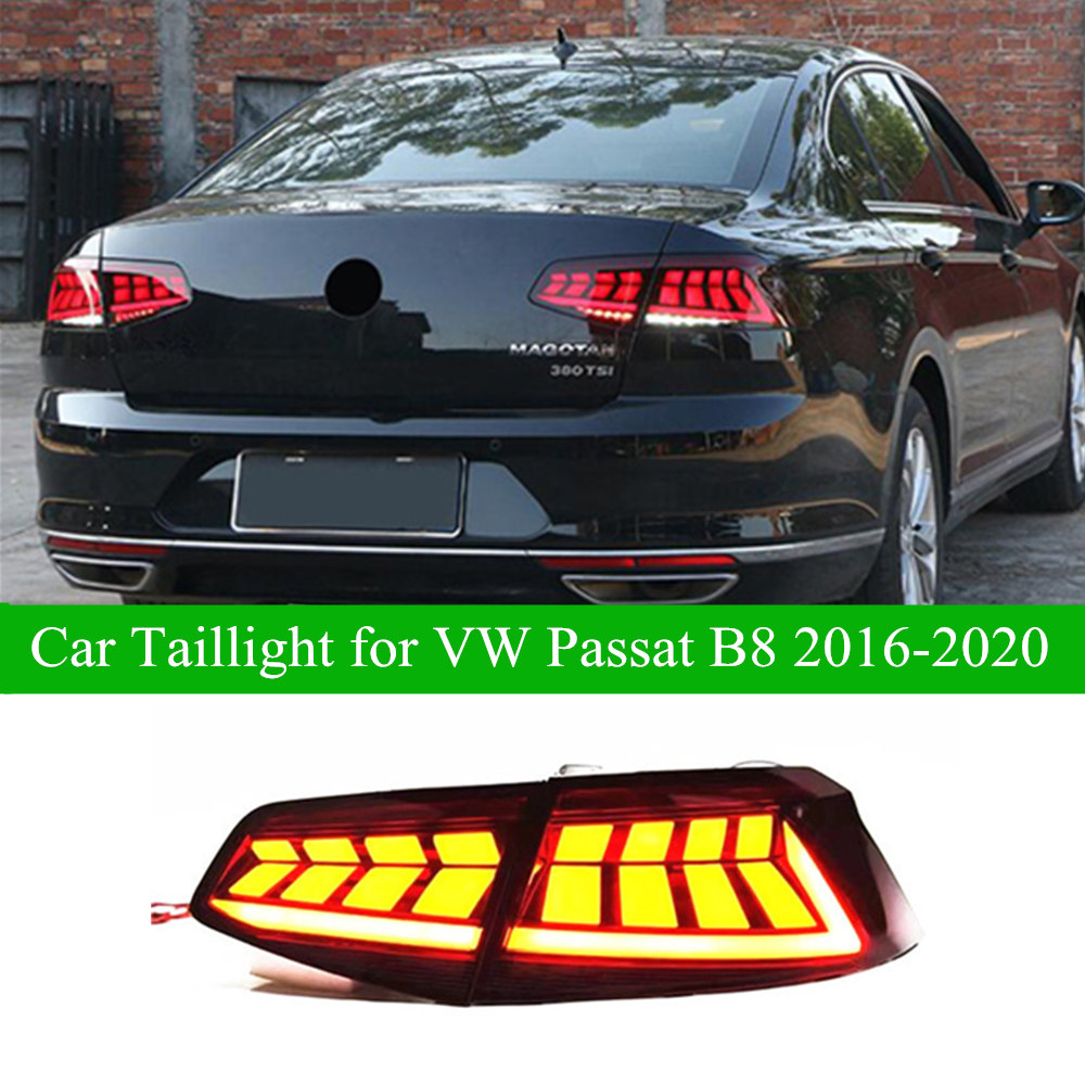 Sinal dinâmico de giro dinâmico Luz reversa de freio traseiro para VW Passat B8 LED LED TALL FAIXO 2016-2020 ACESSORES ATOLES