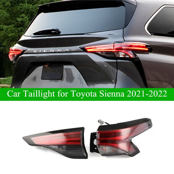 Ensemble de clignotants dynamiques de voiture, feu arrière LED pour Toyota Sienna 2021 – 2022, feu antibrouillard de recul, accessoires automobiles