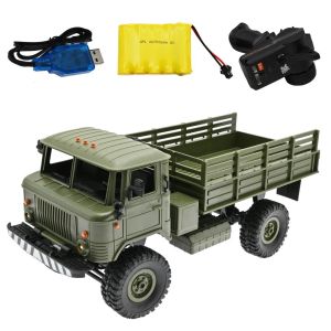 Automóvil eléctrico/RC CAR WPL B24 CAMIÓN REMITO CAMIÓN MILITAR DIY OFROY 4WD B24 RC COCHE 4 VIDE TIPO GAZ66 Juguete de regalo de automóvil