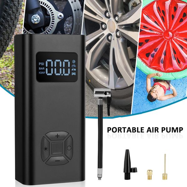 Bomba de aire eléctrica para coche, Mini bomba de compresor de aire inflable portátil inalámbrica para neumáticos, bomba para motocicleta y bicicleta ball226U