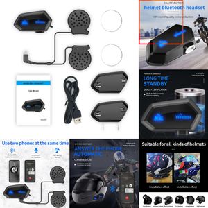 Auto-elektronica Bluetooth Motorhelm Headset Draadloze handsfree Moto-headset Muziekoortelefoon Handsfree bellen Waterdichte fietshoofdtelefoon