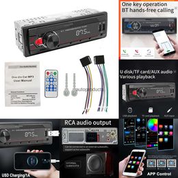 Électronique de voiture Lecteur stéréo d'autoradio Bluetooth 1 DIN Lecteur MP3 de voiture numérique 60Wx4 Radio FM Audio stéréo Musique USB/SD avec entrée AUX au tableau de bord
