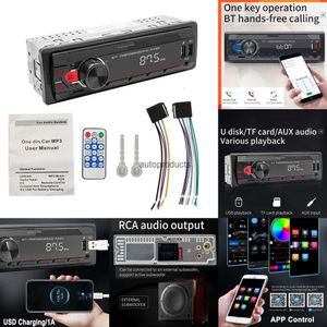 Electrónica para automóvil Reproductor estéreo de radio para automóvil Bluetooth 1 DIN Reproductor de MP3 digital para automóvil 60Wx4 Radio FM Audio estéreo Música USB / SD con entrada AUX en el tablero