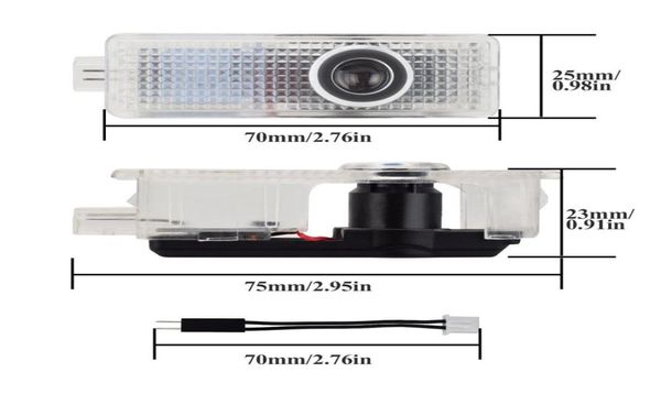 Projecteur de lumière de porte Led avec emblème de voiture, lampe de bienvenue automatique, lumières de courtoisie pour BMW X1 E84 X3 E83 F25 M3 E90 E91 E60 E70 X5 X68118152