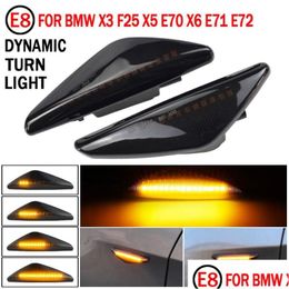 Auto noodlichten 2 stks Amber LED Voorzijde marker knipper voor X3 F25 X5 E70V X6 E71 Drop Delivery Mobile Motorcycles Lighting a DH5QV